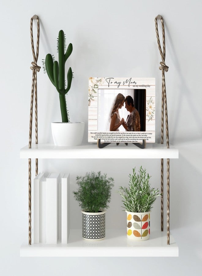 Zmyollo Mother Of The Bride Picture Frame, To My Mom On My Wedding Day - Wooden Tabletop Photo Frame With Stand, Mother Of Bride Gifts From Daughter, Thank You Gift For Mom, A14 - Image 4